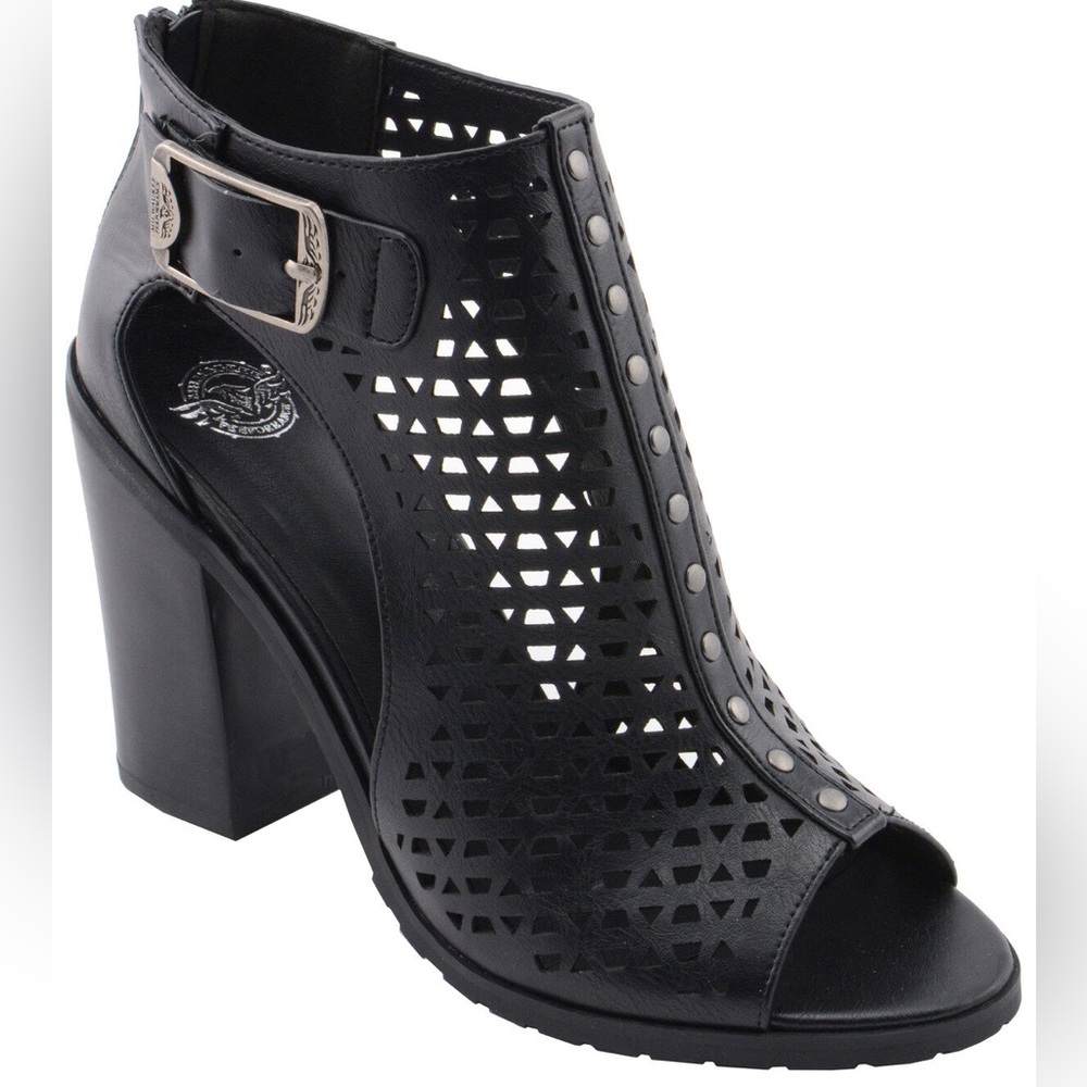 MILWAUKEE PERFORMANCE WOMEN'S PLATFORM HEEL MESH TOP‎ SANDALS Size 10 B13